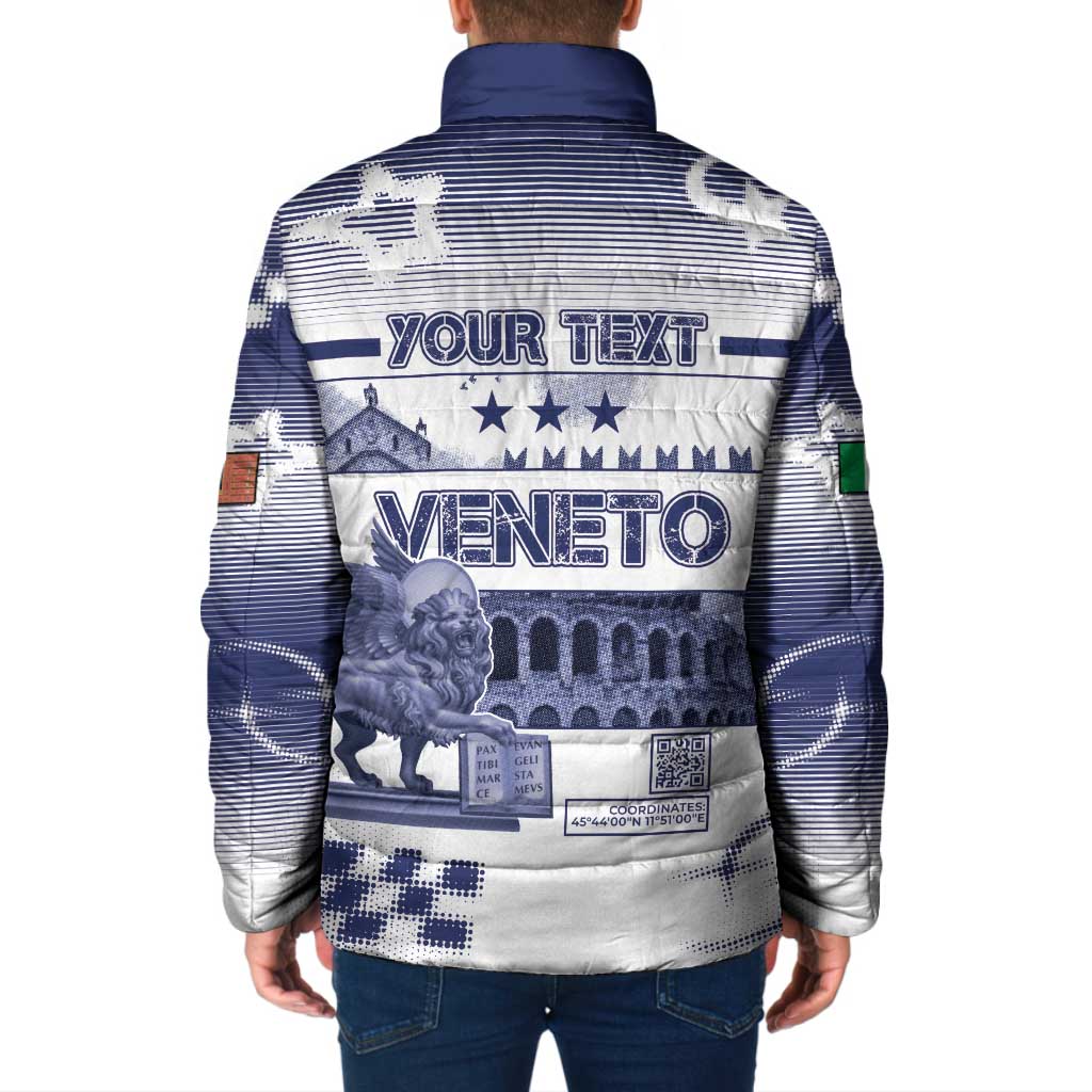 Personalized Italy Veneto Padded Jacket Lion Saint Mark Of Venetian Republic - Wonder Print Shop