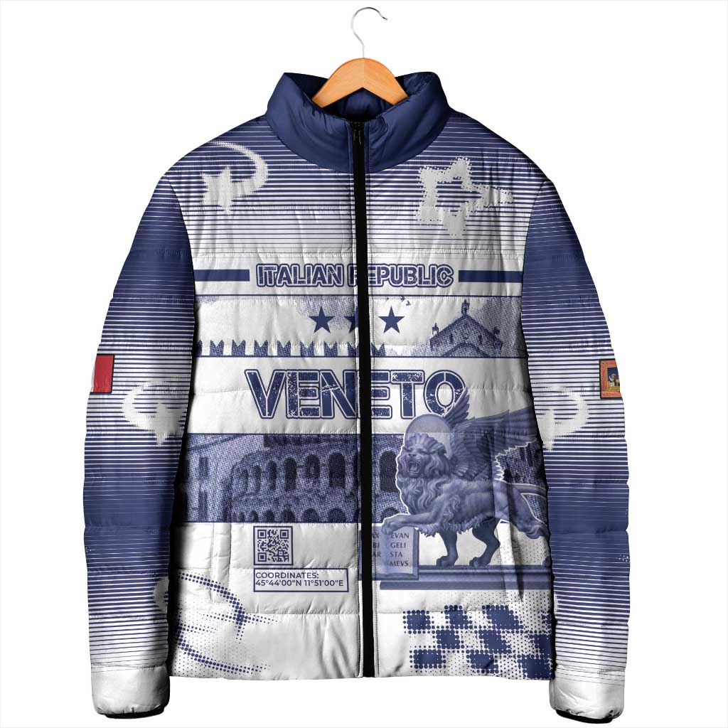 Personalized Italy Veneto Padded Jacket Lion Saint Mark Of Venetian Republic - Wonder Print Shop