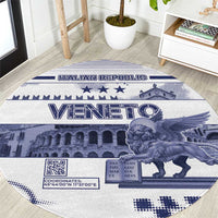 Italy Veneto Round Carpet Lion Saint Mark Of Venetian Republic - Wonder Print Shop