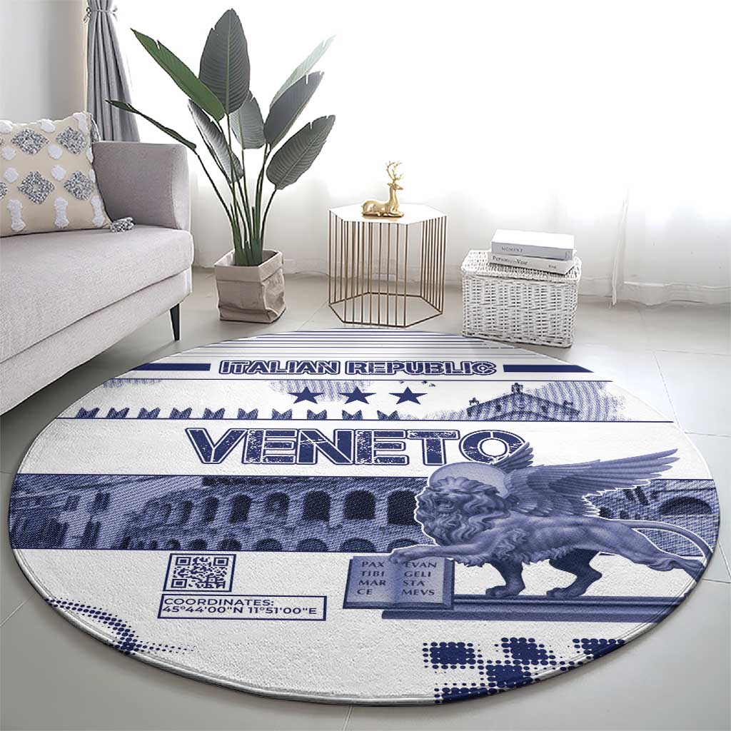 Italy Veneto Round Carpet Lion Saint Mark Of Venetian Republic - Wonder Print Shop