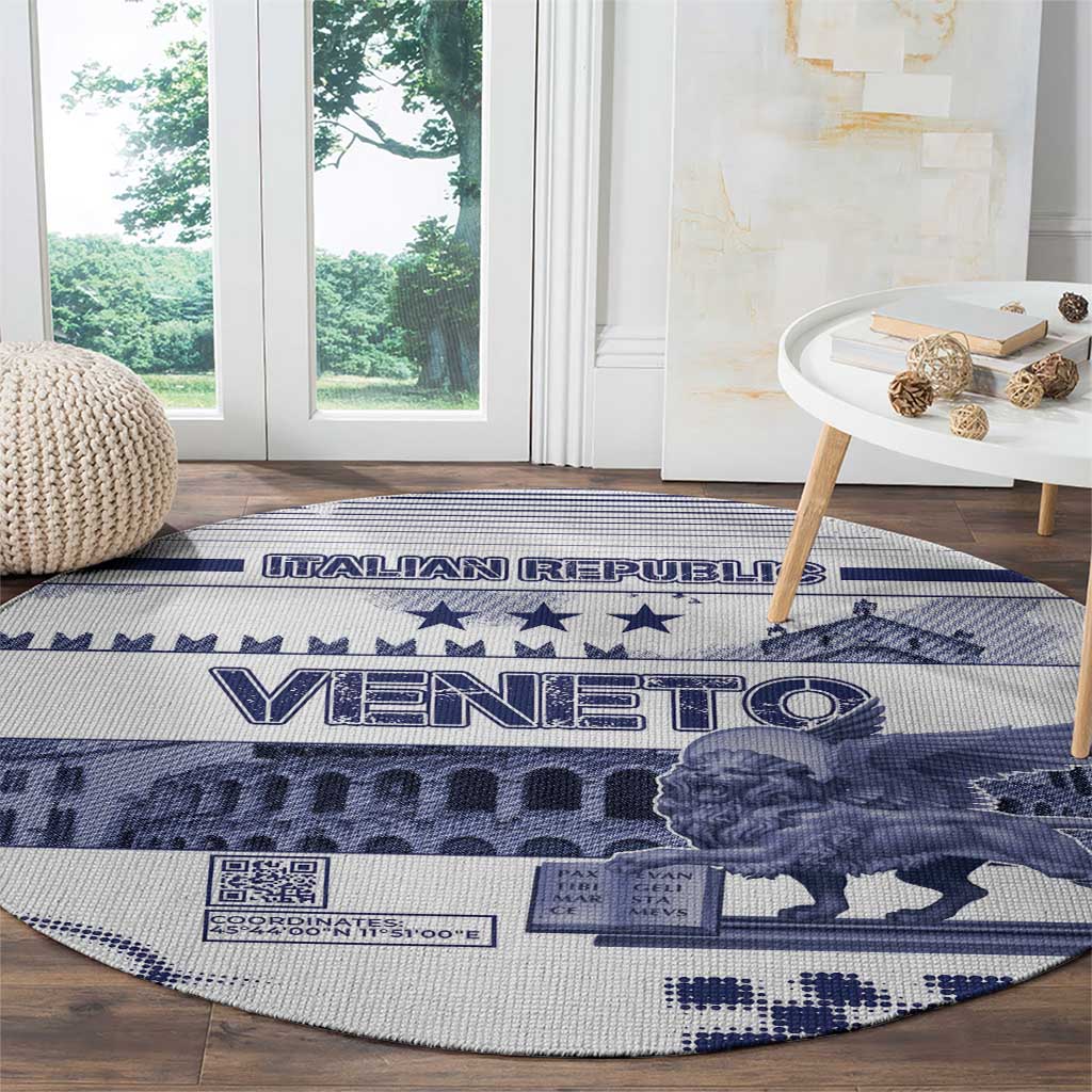 Italy Veneto Round Carpet Lion Saint Mark Of Venetian Republic - Wonder Print Shop