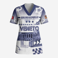 Personalized Italy Veneto Scrub Top Lion Saint Mark Of Venetian Republic - Wonder Print Shop
