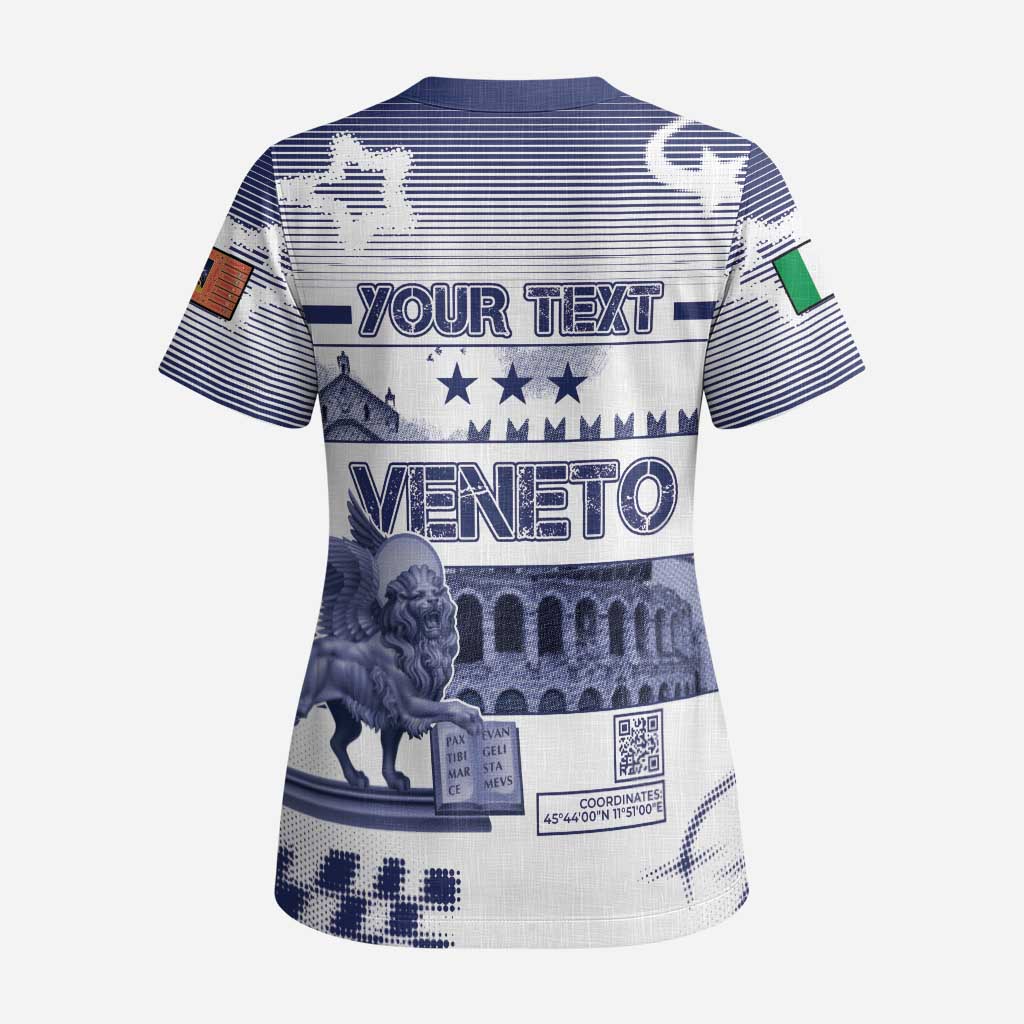 Personalized Italy Veneto Scrub Top Lion Saint Mark Of Venetian Republic - Wonder Print Shop