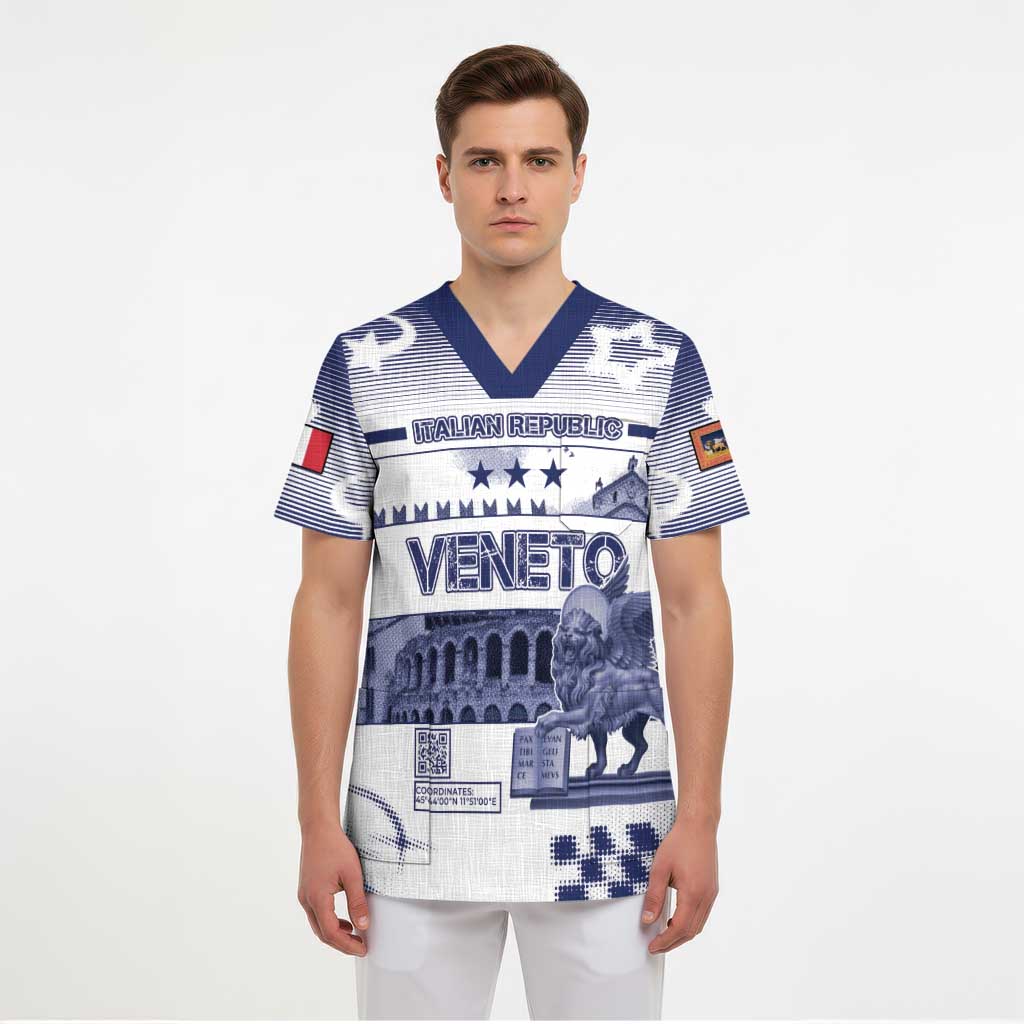 Personalized Italy Veneto Scrub Top Lion Saint Mark Of Venetian Republic - Wonder Print Shop