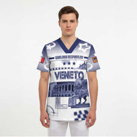 Personalized Italy Veneto Scrub Top Lion Saint Mark Of Venetian Republic - Wonder Print Shop