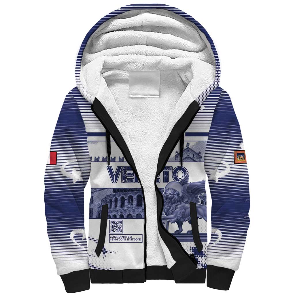 Personalized Italy Veneto Sherpa Hoodie Lion Saint Mark Of Venetian Republic - Wonder Print Shop