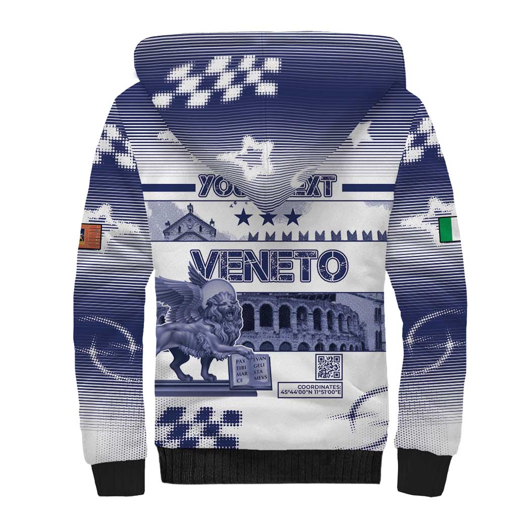 Personalized Italy Veneto Sherpa Hoodie Lion Saint Mark Of Venetian Republic - Wonder Print Shop