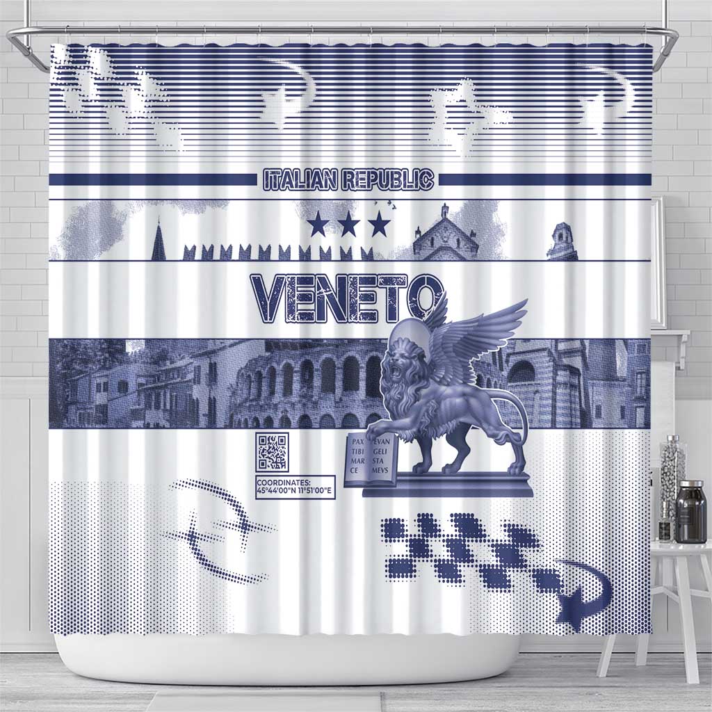 Italy Veneto Shower Curtain Lion Saint Mark Of Venetian Republic - Wonder Print Shop