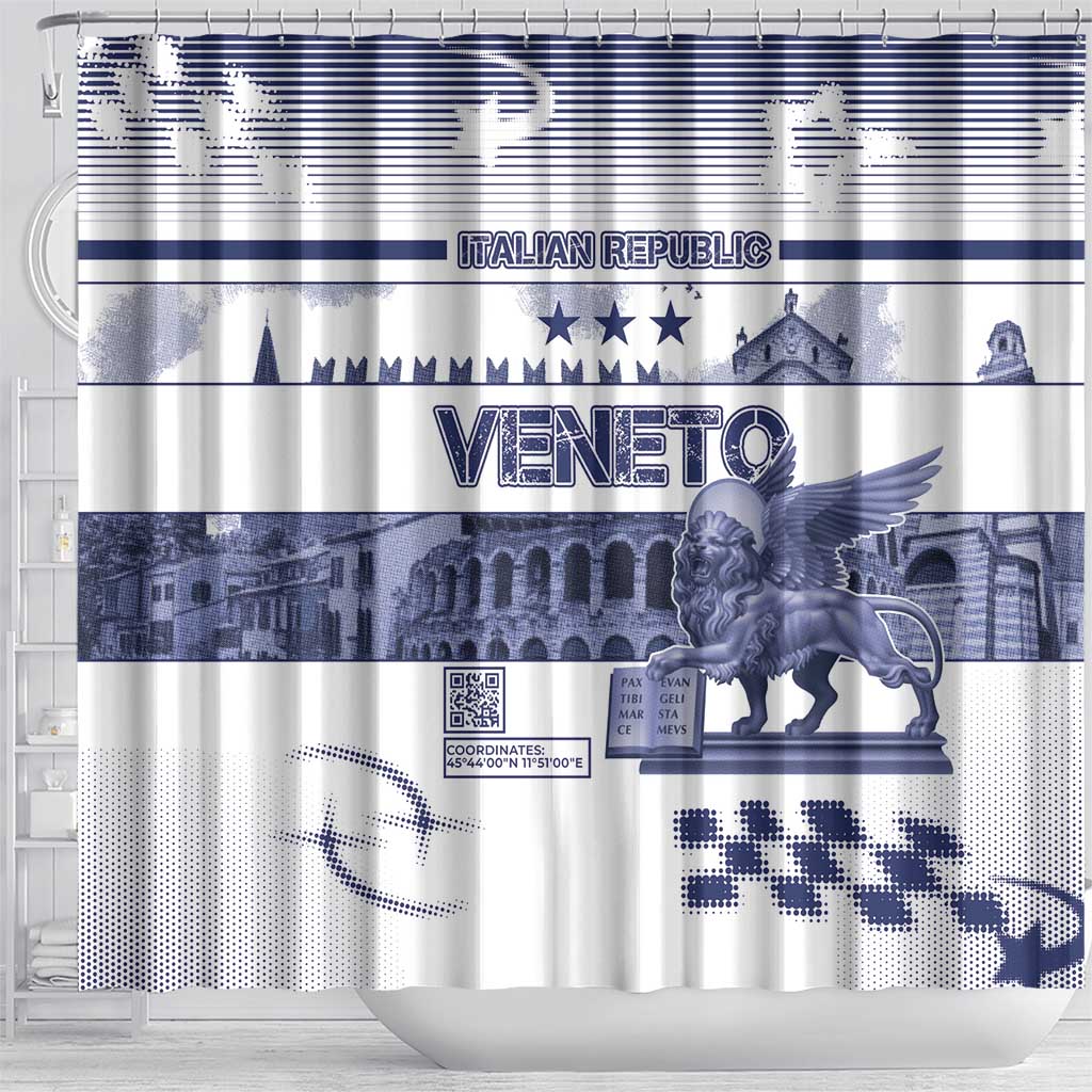 Italy Veneto Shower Curtain Lion Saint Mark Of Venetian Republic - Wonder Print Shop