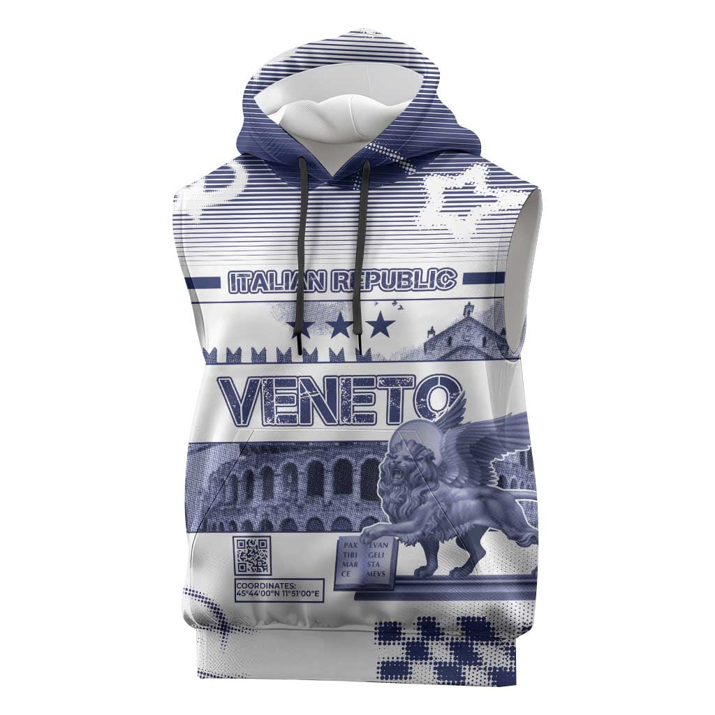 Personalized Italy Veneto Sleeveless Hoodie Lion Saint Mark Of Venetian Republic - Wonder Print Shop