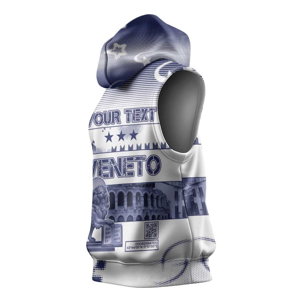 Personalized Italy Veneto Sleeveless Hoodie Lion Saint Mark Of Venetian Republic - Wonder Print Shop