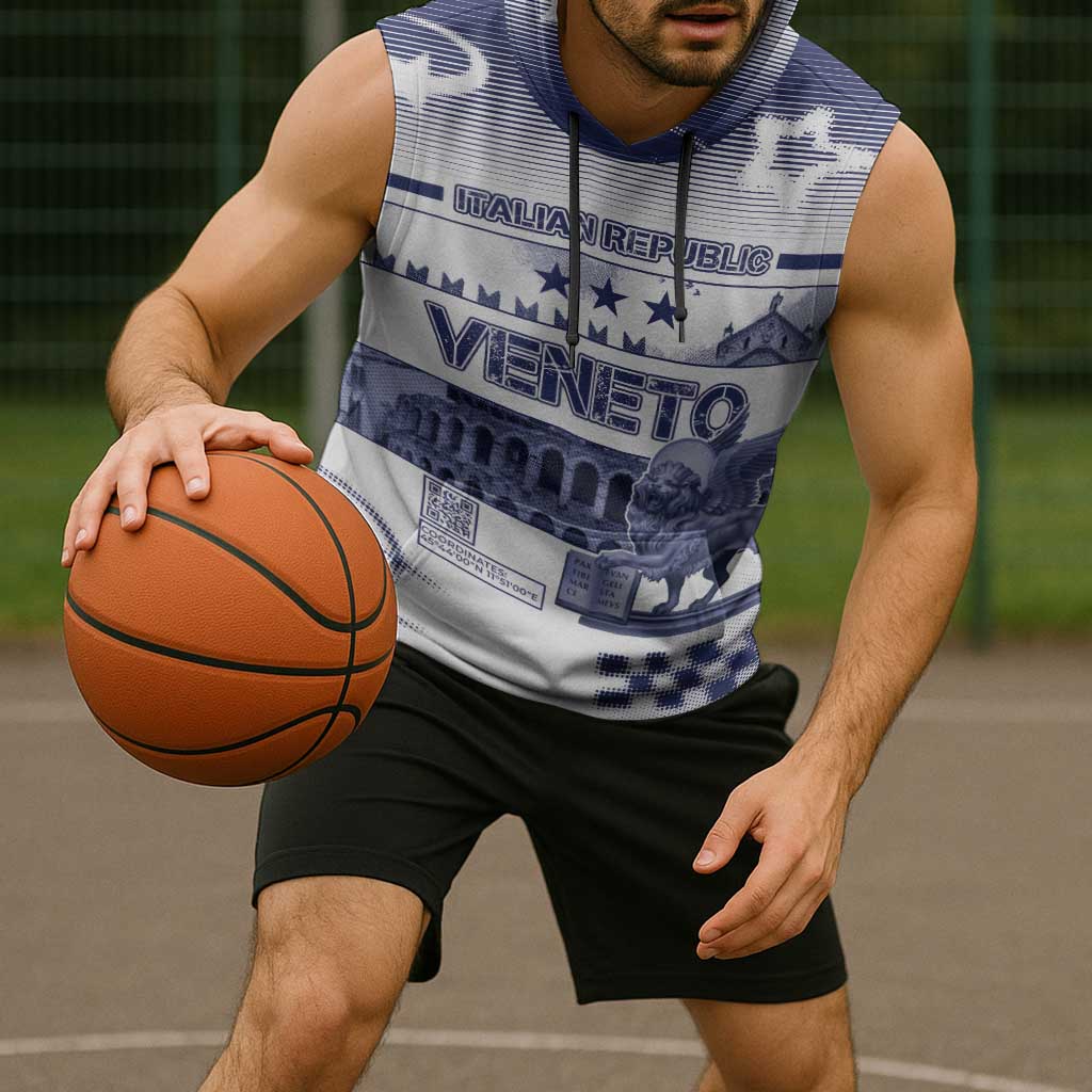 Personalized Italy Veneto Sleeveless Hoodie Lion Saint Mark Of Venetian Republic - Wonder Print Shop