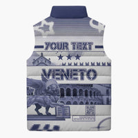 Personalized Italy Veneto Sleeveless Puffer Jacket Lion Saint Mark Of Venetian Republic - Wonder Print Shop