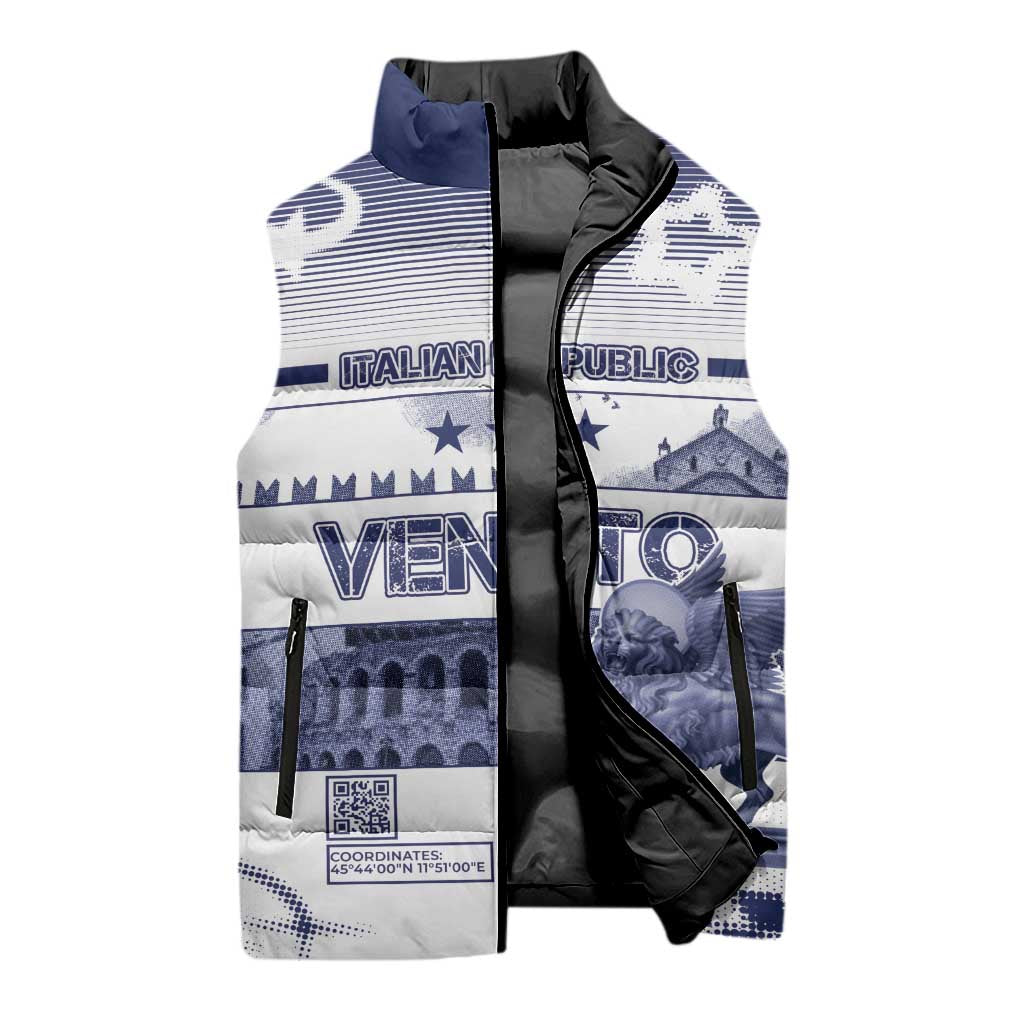 Personalized Italy Veneto Sleeveless Puffer Jacket Lion Saint Mark Of Venetian Republic - Wonder Print Shop