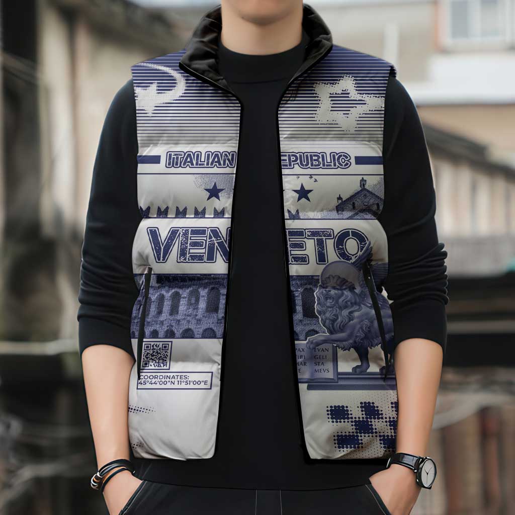 Personalized Italy Veneto Sleeveless Puffer Jacket Lion Saint Mark Of Venetian Republic - Wonder Print Shop