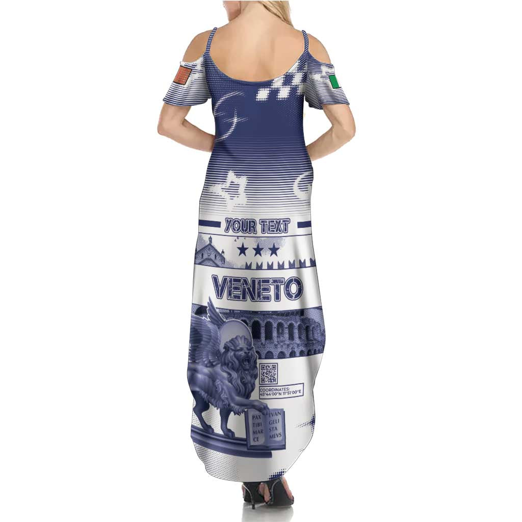 Personalized Italy Veneto Summer Maxi Dress Lion Saint Mark Of Venetian Republic - Wonder Print Shop