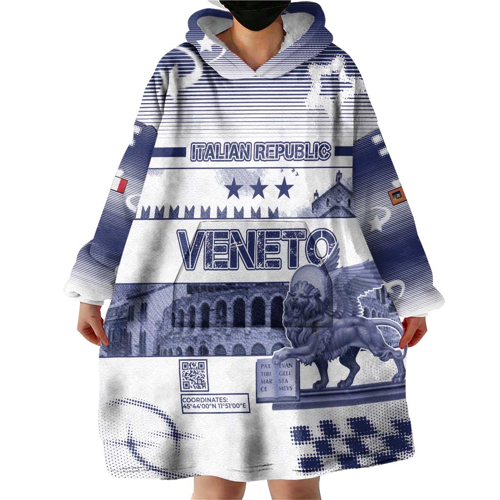 Personalized Italy Veneto Wearable Blanket Hoodie Lion Saint Mark Of Venetian Republic - Wonder Print Shop