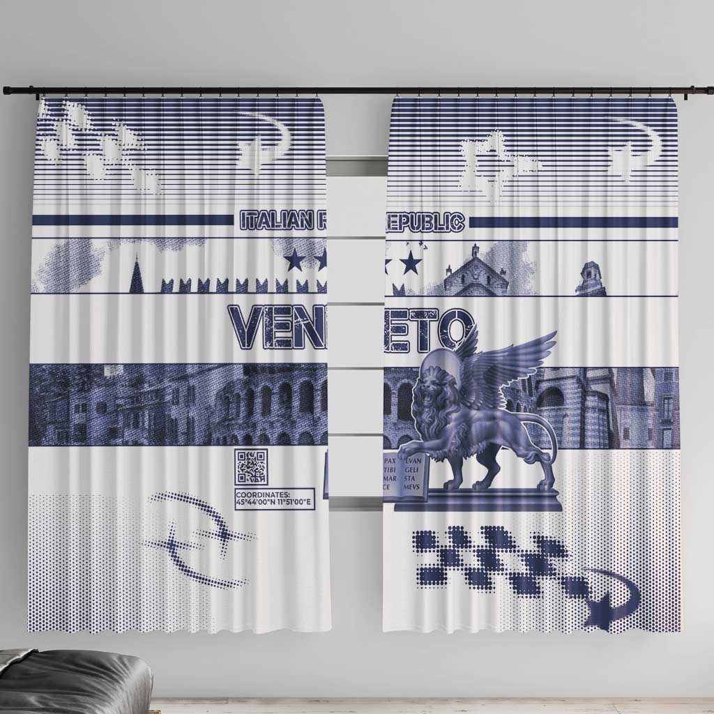 Italy Veneto Window Curtain Lion Saint Mark Of Venetian Republic - Wonder Print Shop