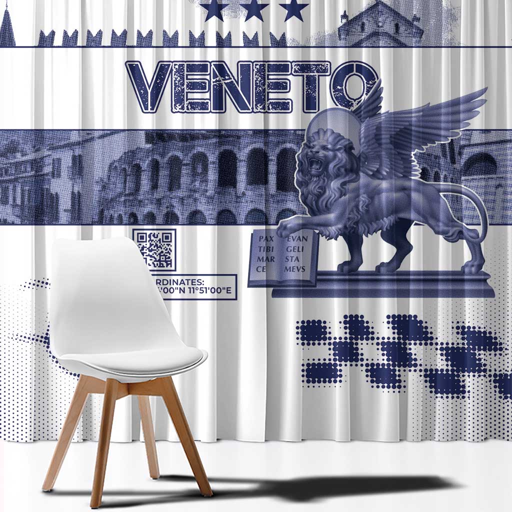 Italy Veneto Window Curtain Lion Saint Mark Of Venetian Republic - Wonder Print Shop