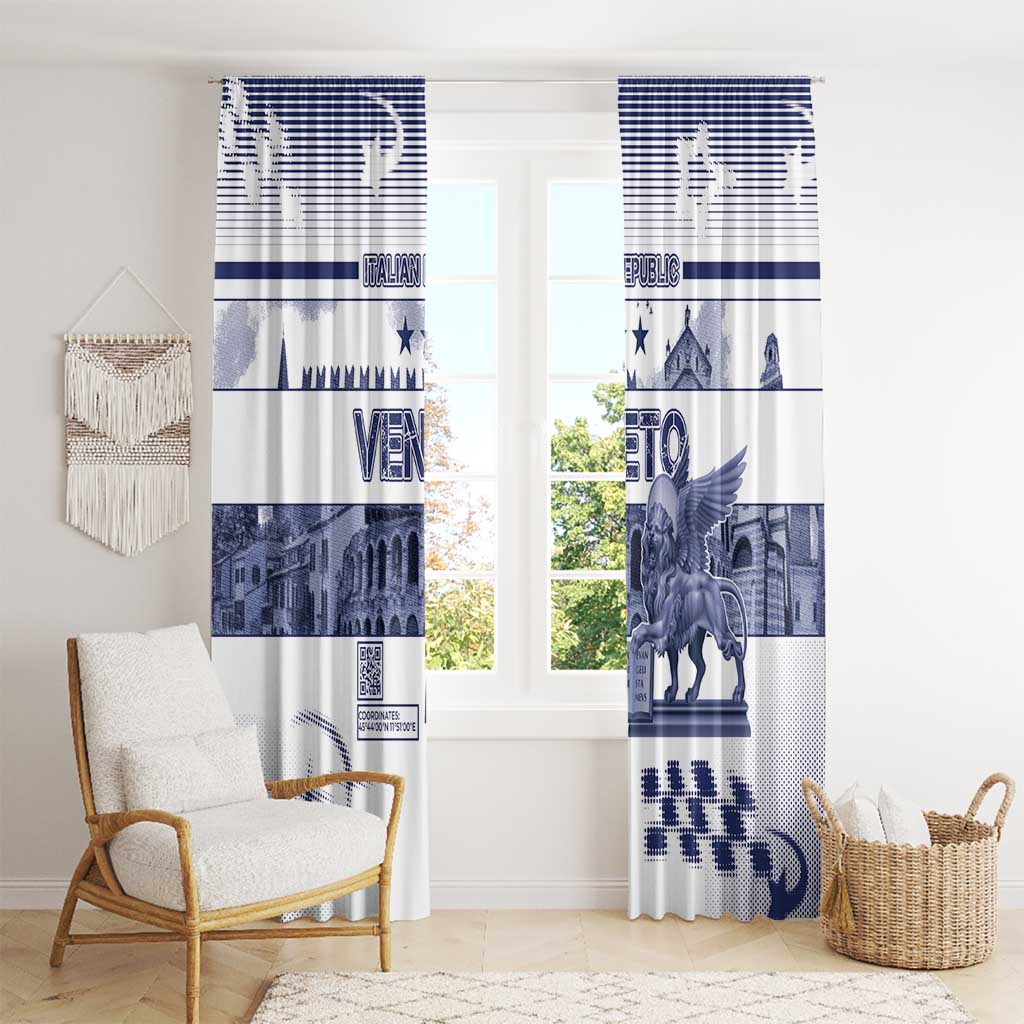 Italy Veneto Window Curtain Lion Saint Mark Of Venetian Republic - Wonder Print Shop
