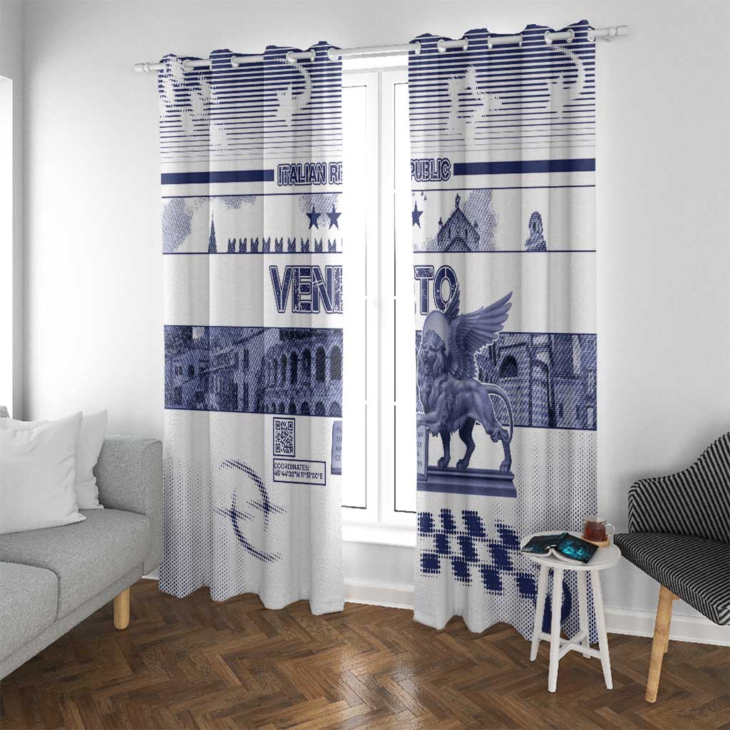 Italy Veneto Window Curtain Lion Saint Mark Of Venetian Republic - Wonder Print Shop