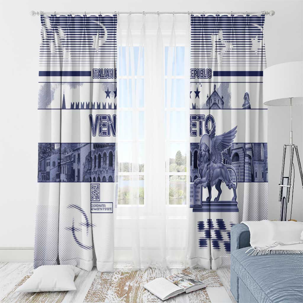 Italy Veneto Window Curtain Lion Saint Mark Of Venetian Republic - Wonder Print Shop