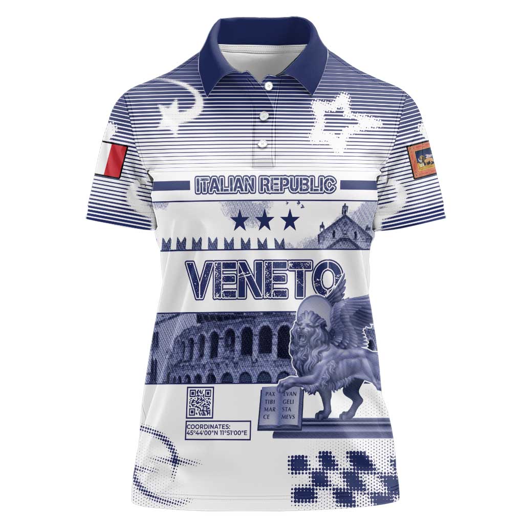 Personalized Italy Veneto Women Polo Shirt Lion Saint Mark Of Venetian Republic - Wonder Print Shop