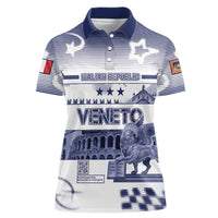 Personalized Italy Veneto Women Polo Shirt Lion Saint Mark Of Venetian Republic - Wonder Print Shop
