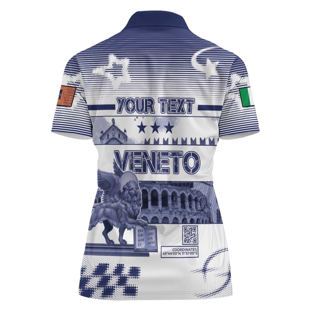 Personalized Italy Veneto Women Polo Shirt Lion Saint Mark Of Venetian Republic - Wonder Print Shop