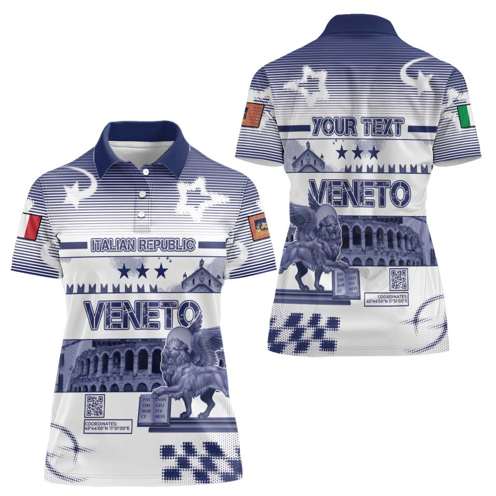 Personalized Italy Veneto Women Polo Shirt Lion Saint Mark Of Venetian Republic - Wonder Print Shop