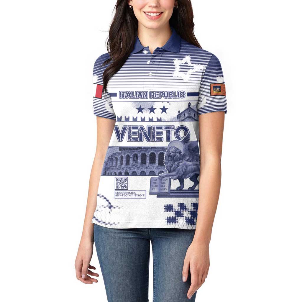 Personalized Italy Veneto Women Polo Shirt Lion Saint Mark Of Venetian Republic - Wonder Print Shop