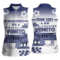 Personalized Italy Veneto Women Sleeveless Polo Shirt Lion Saint Mark Of Venetian Republic - Wonder Print Shop