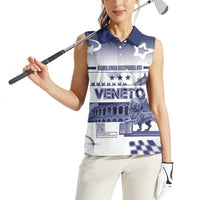 Personalized Italy Veneto Women Sleeveless Polo Shirt Lion Saint Mark Of Venetian Republic - Wonder Print Shop
