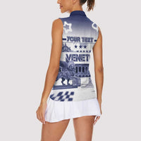 Personalized Italy Veneto Women Sleeveless Polo Shirt Lion Saint Mark Of Venetian Republic - Wonder Print Shop
