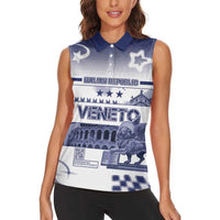 Personalized Italy Veneto Women Sleeveless Polo Shirt Lion Saint Mark Of Venetian Republic - Wonder Print Shop