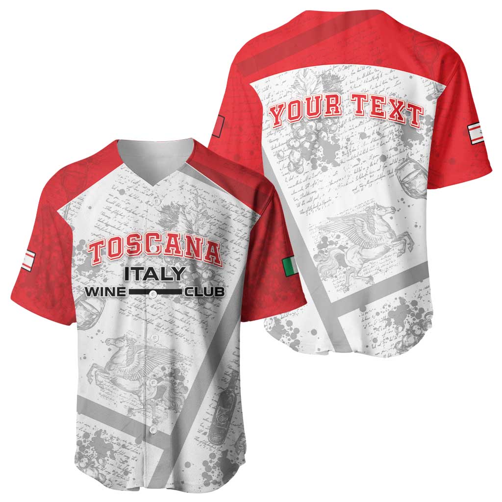 Personalized Italy Tuscany Baseball Jersey Toscana Wine Club - Wonder Print Shop