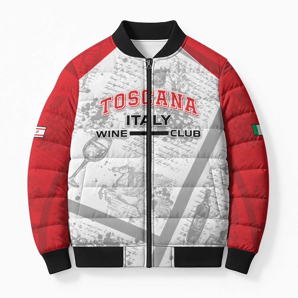 Personalized Italy Tuscany Bomber Puffer Jacket Toscana Wine Club - Wonder Print Shop