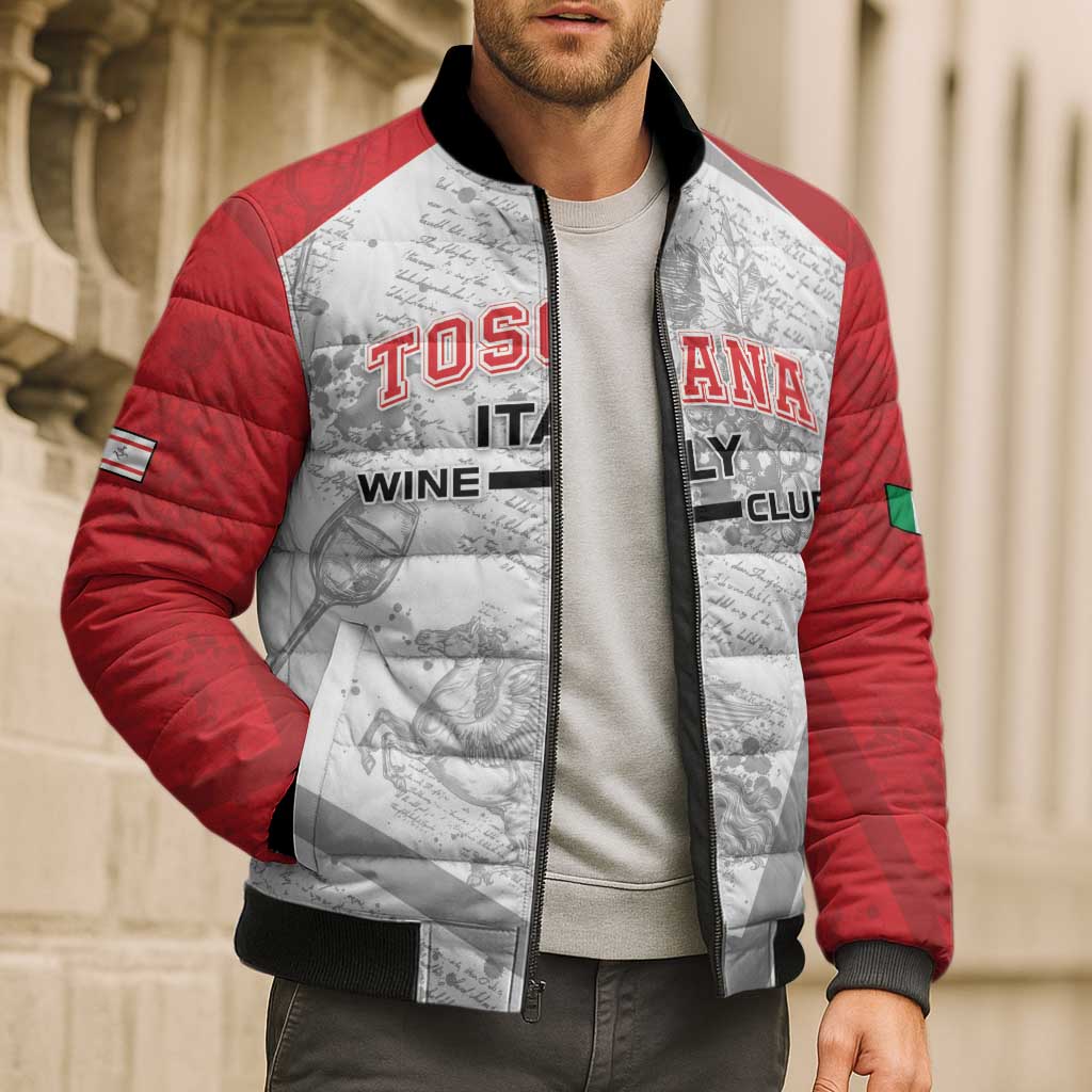 Personalized Italy Tuscany Bomber Puffer Jacket Toscana Wine Club - Wonder Print Shop