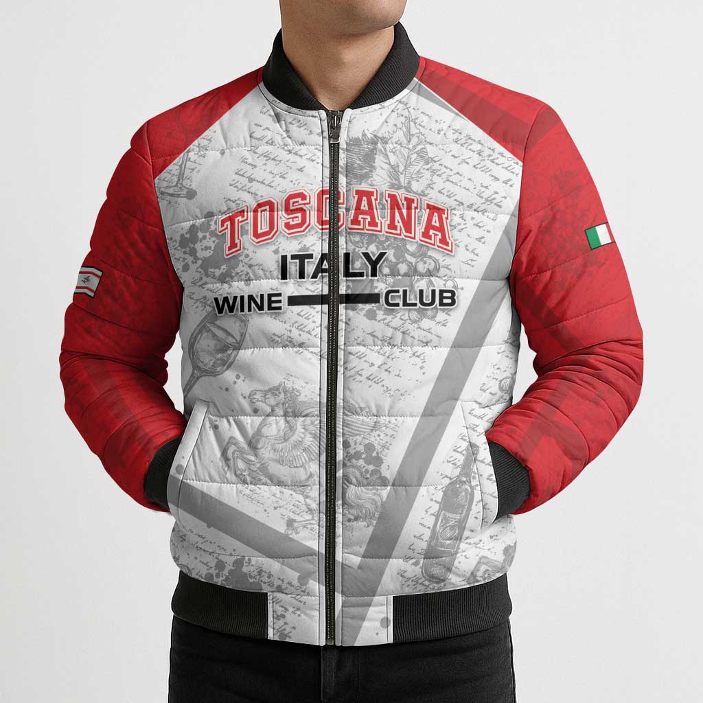 Personalized Italy Tuscany Bomber Puffer Jacket Toscana Wine Club - Wonder Print Shop