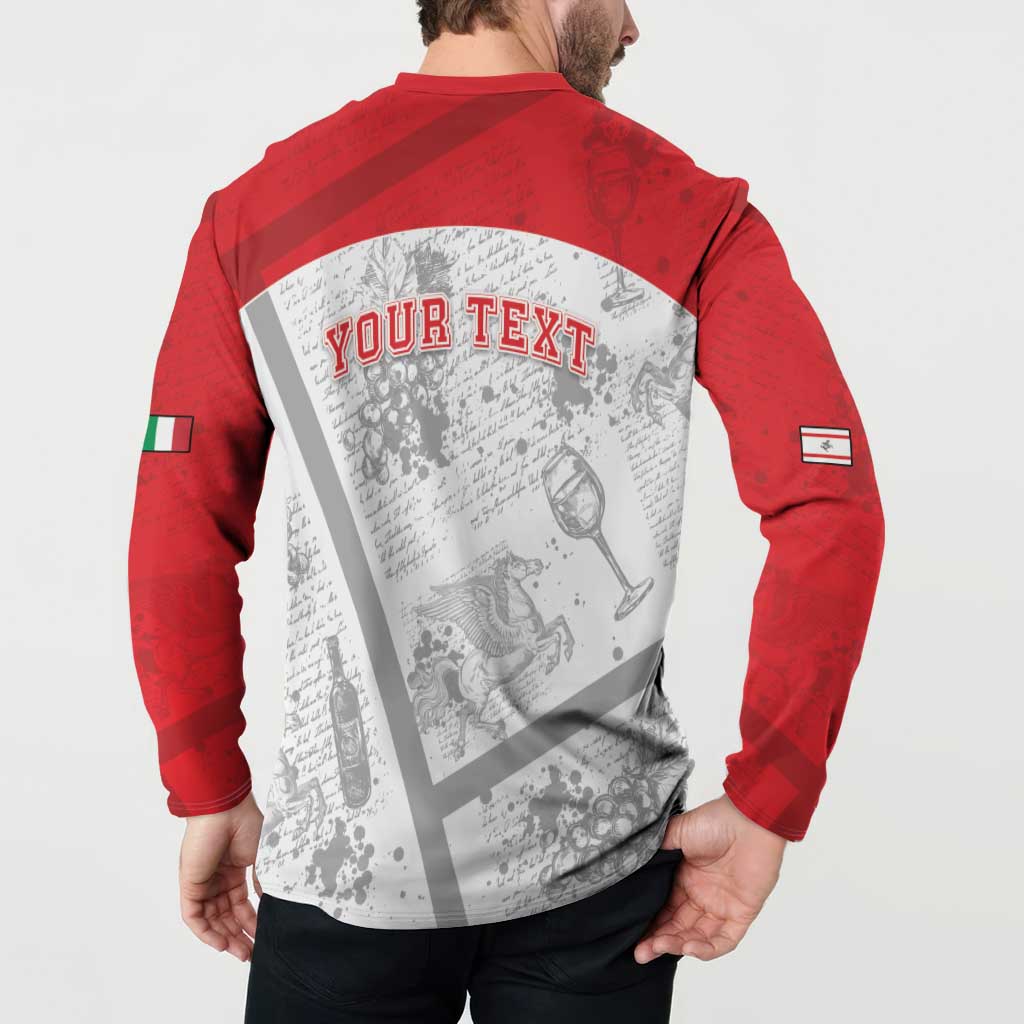 Personalized Italy Tuscany Button Sweatshirt Toscana Wine Club - Wonder Print Shop