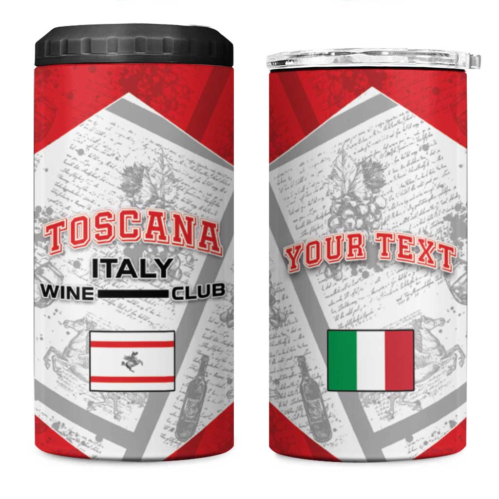 Personalized Italy Tuscany 4 in 1 Can Cooler Tumbler Toscana Wine Club - Wonder Print Shop