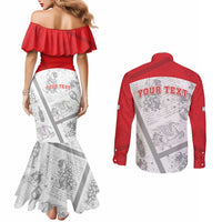 Personalized Italy Tuscany Couples Matching Mermaid Dress and Long Sleeve Button Shirt Toscana Wine Club - Wonder Print Shop