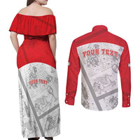 Personalized Italy Tuscany Couples Matching Off Shoulder Maxi Dress and Long Sleeve Button Shirt Toscana Wine Club - Wonder Print Shop