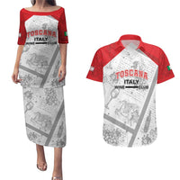 Personalized Italy Tuscany Couples Matching Puletasi and Hawaiian Shirt Toscana Wine Club - Wonder Print Shop
