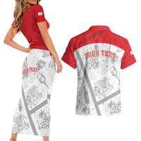 Personalized Italy Tuscany Couples Matching Short Sleeve Bodycon Dress and Hawaiian Shirt Toscana Wine Club - Wonder Print Shop