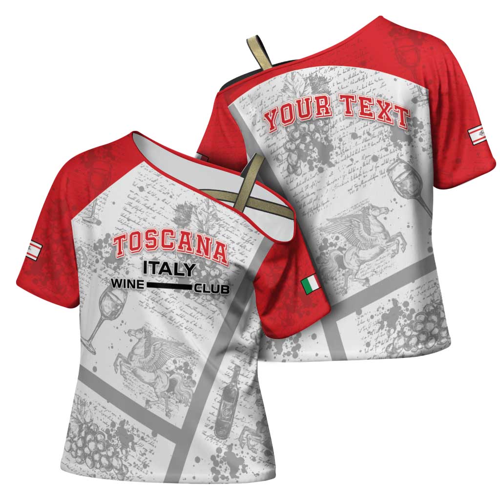 Personalized Italy Tuscany Cross Shoulder Shirt Toscana Wine Club - Wonder Print Shop