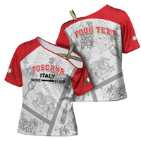 Personalized Italy Tuscany Cross Shoulder Shirt Toscana Wine Club - Wonder Print Shop