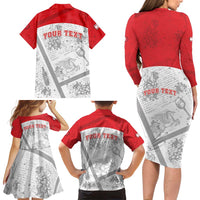 Personalized Italy Tuscany Family Matching Long Sleeve Bodycon Dress and Hawaiian Shirt Toscana Wine Club - Wonder Print Shop