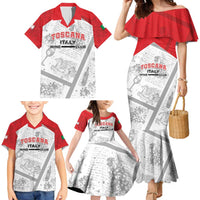 Personalized Italy Tuscany Family Matching Mermaid Dress and Hawaiian Shirt Toscana Wine Club - Wonder Print Shop