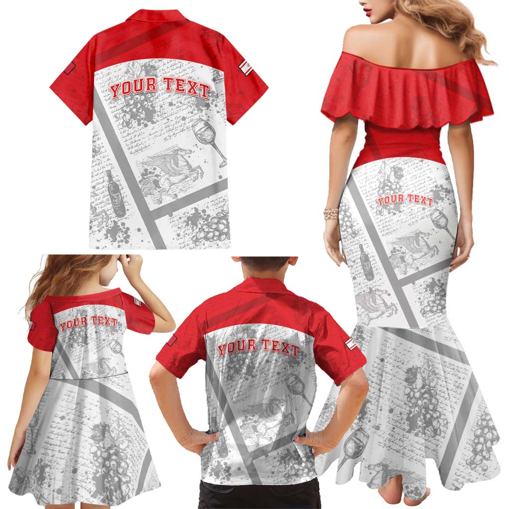 Personalized Italy Tuscany Family Matching Mermaid Dress and Hawaiian Shirt Toscana Wine Club - Wonder Print Shop